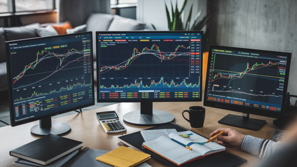 Financial trading is predicting the future prices of assets like stocks, currency and commodities, then buying and selling based on those predictions.